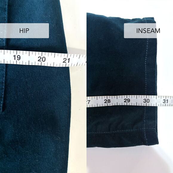 CHICO'S NWT Velveteen 5 Pocket Jeweled Button Pants in Dark Green Size 2.5/L/14 - Picture 13 of 14